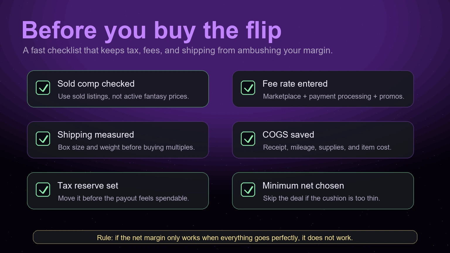 Checklist for avoiding tax and fee surprises