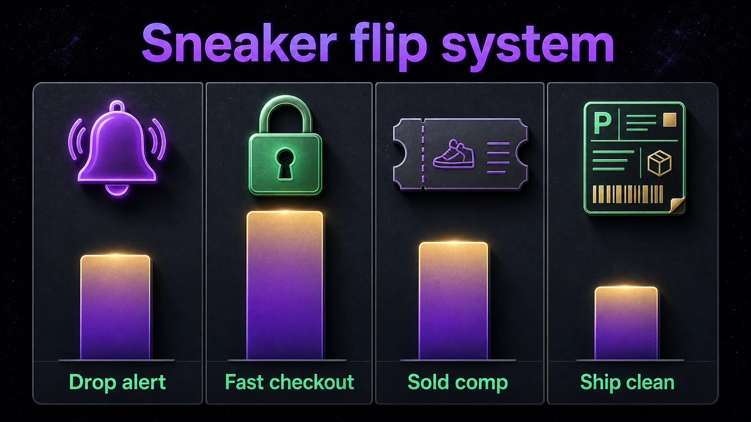 Sneaker flip margin and sell-through infographic