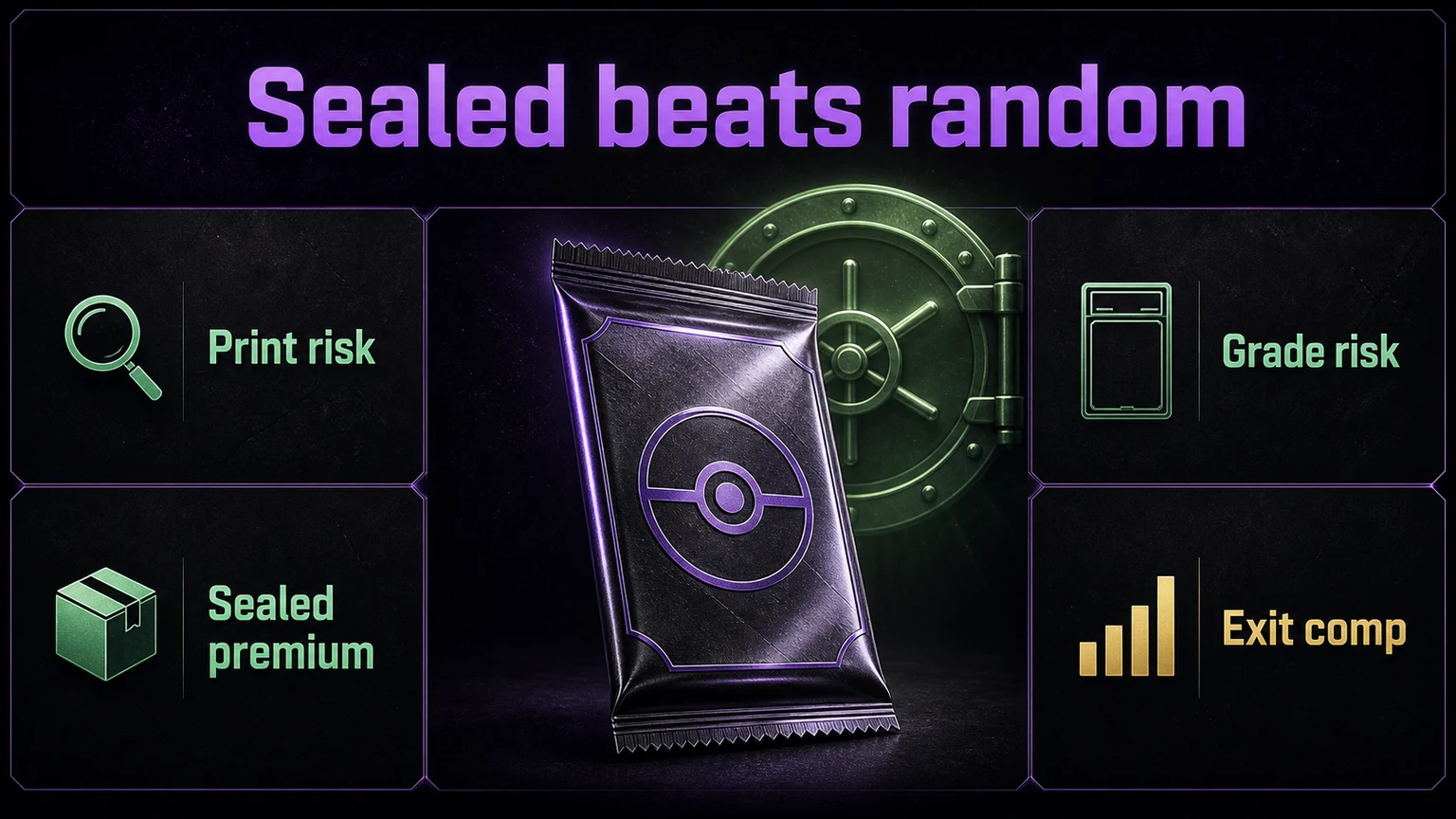 Sealed beats random Pokemon card investing infographic