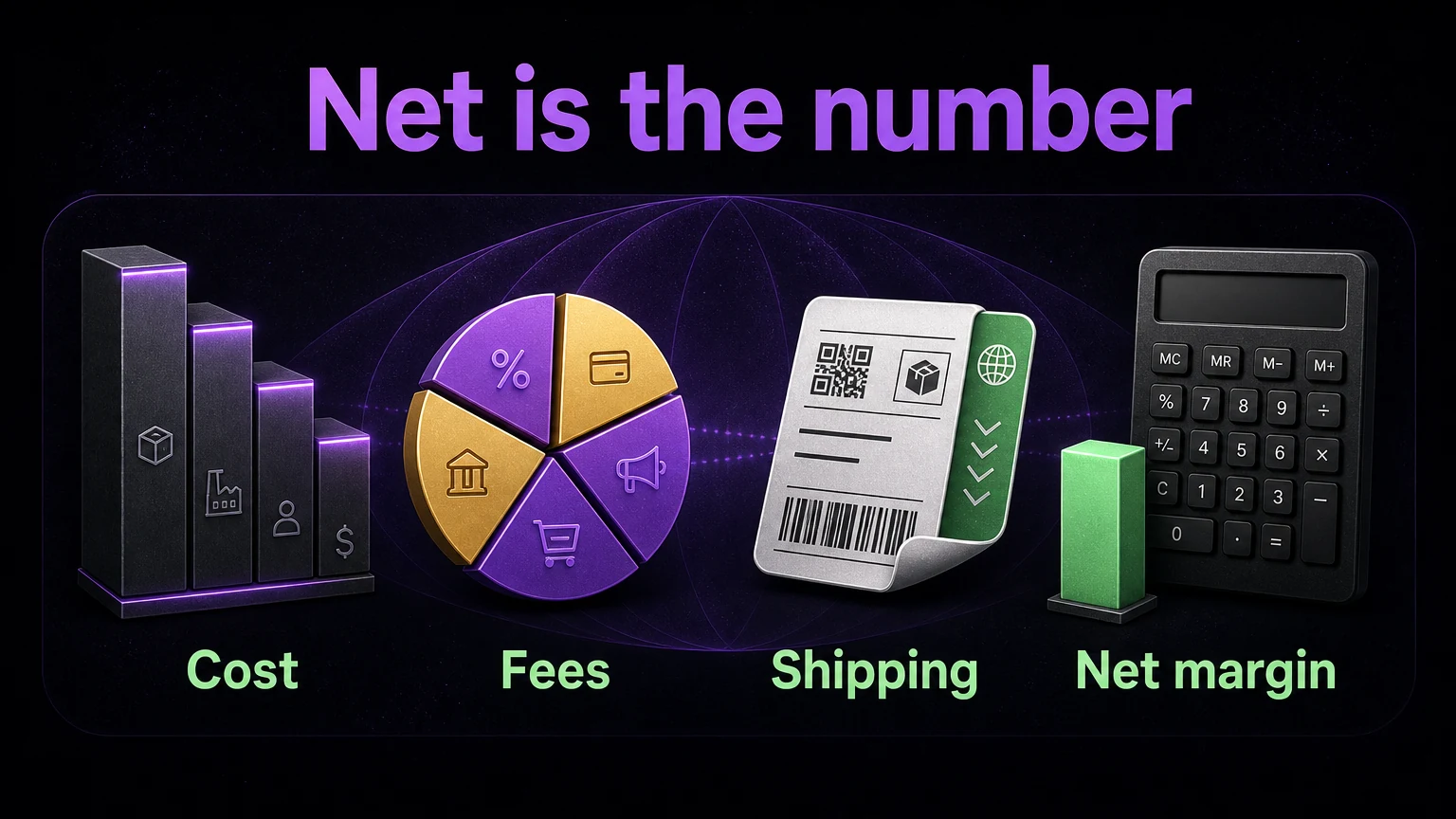Net is the number margin infographic