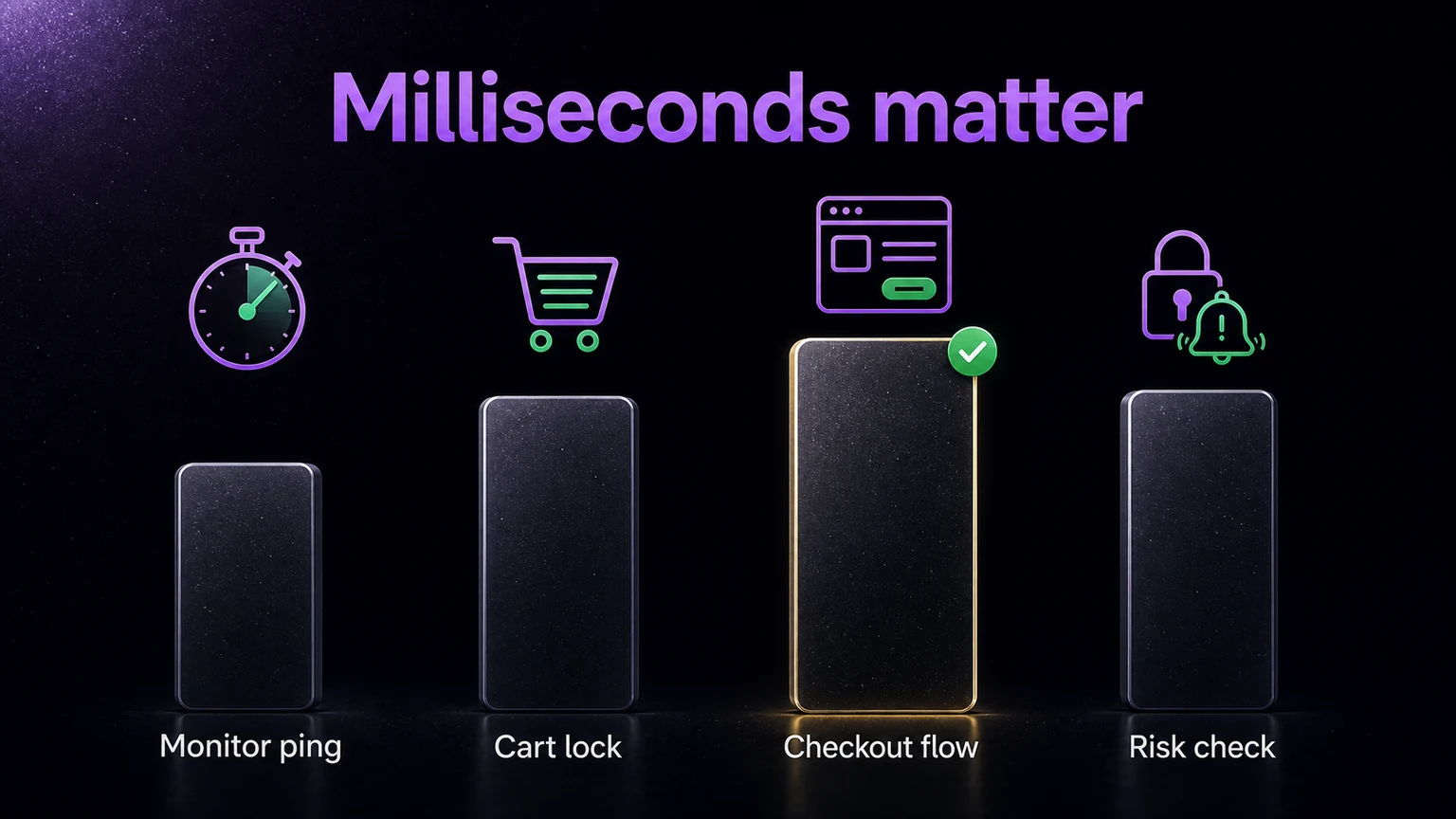 Speed and risk tradeoff infographic for autocheckout tools